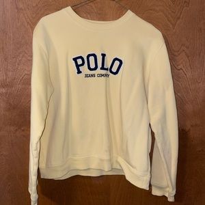 Vintage, yellow Polo Jeans Ralph Lauren sweatshirt. Size M/L.